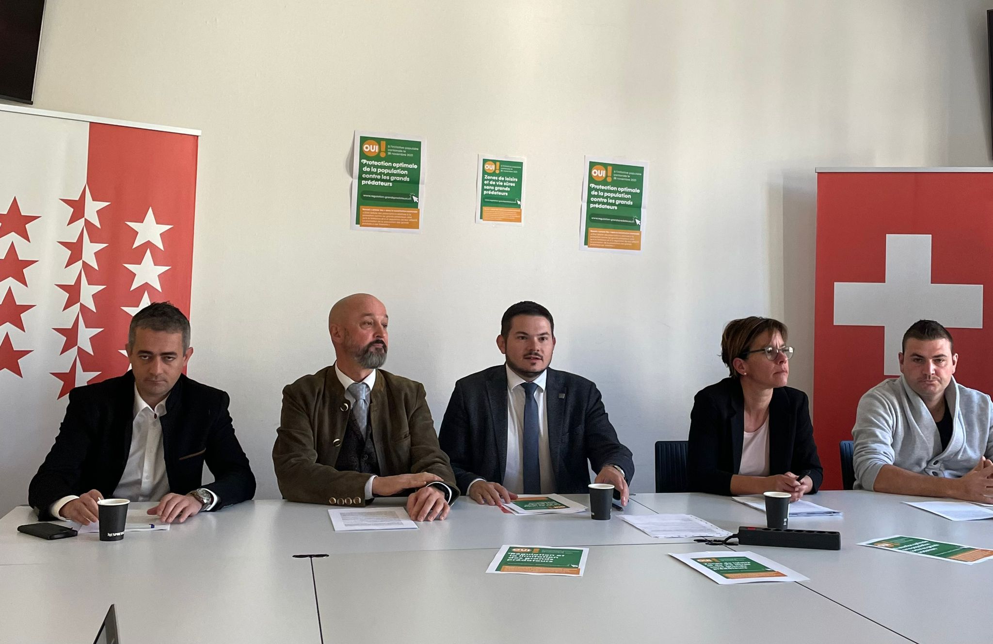 Le comité du Valais romand, en faveur de l’initiative populaire « pour un canton du Valais sans grands prédateurs », a présenté ses arguments aujourd’hui à Sion.